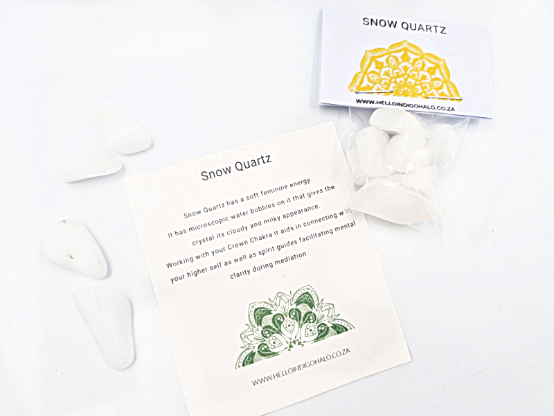 Mini Snow Quartz tumble stones Mini's Mini Snow Quartz tumble stones Mini's