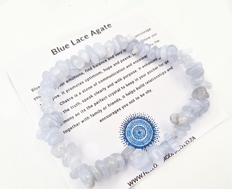 Blue Lace Agate Chips Bangle Blue Lace Agate Chips Bangle