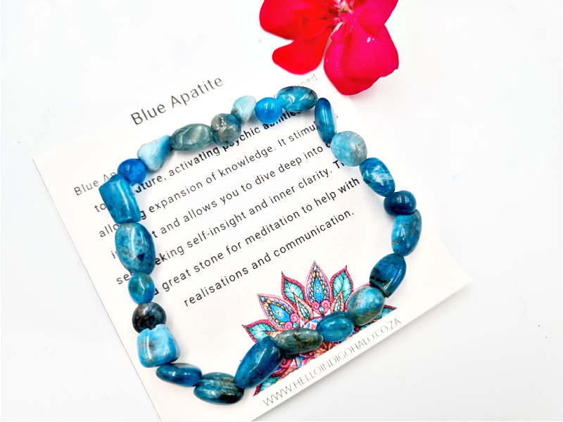 Blue Apatite Gemstone Nugget Bangle Blue Apatite Gemstone Nugget Bangle