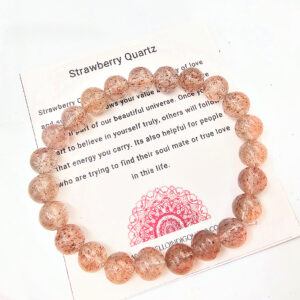 *Strawberry Quartz Bangle (8mm)