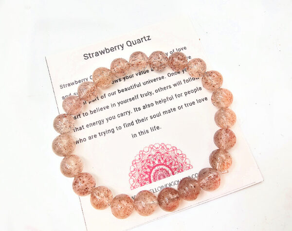 Strawberry Quartz Bangle (8mm)