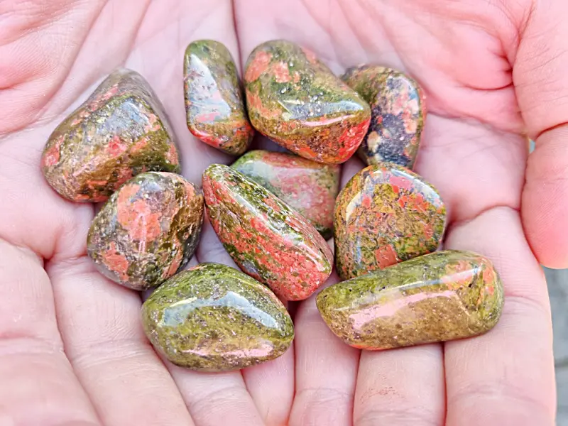 Unakite Tumbled Stones - Pack Of 5 Healing Crystals (20-25mm) For Heart Chakra & Scorpio - View #12