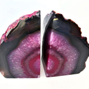 NEW Agate Geode Book Ends (Pink) A 1.2kg