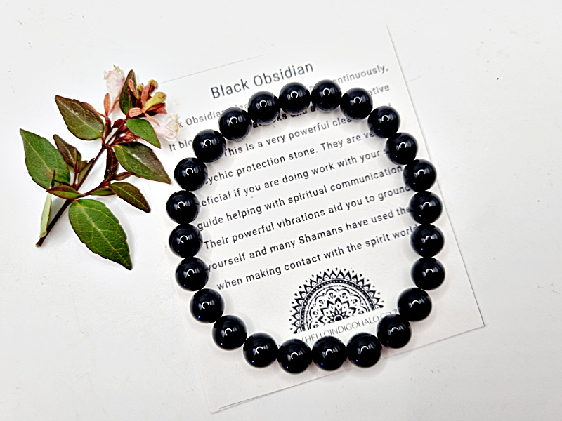 Black Obsidian Bangle (8mm) Black Obsidian Bangle (8mm)