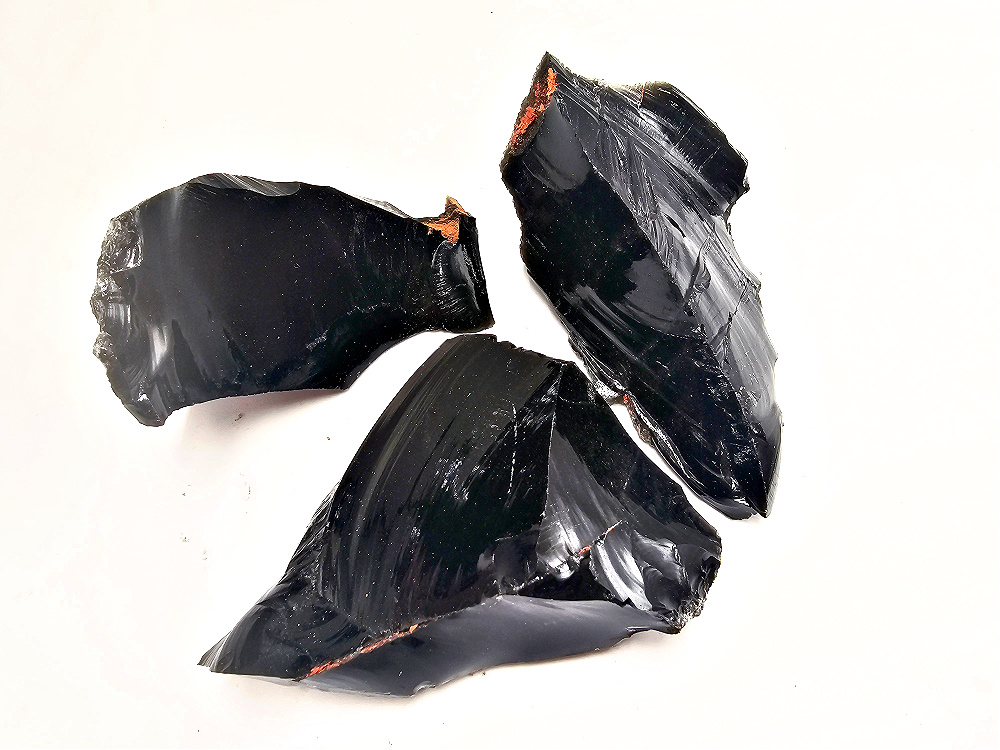 Black Obsidian Rough Crystal Pieces (90-120g) Black Obsidian Rough Crystal Pieces