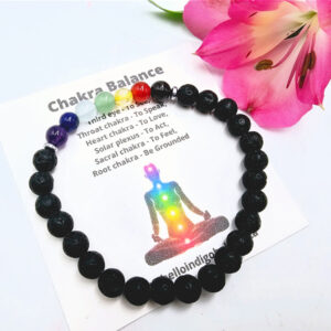 Chakra Lava Bangle (6mm)