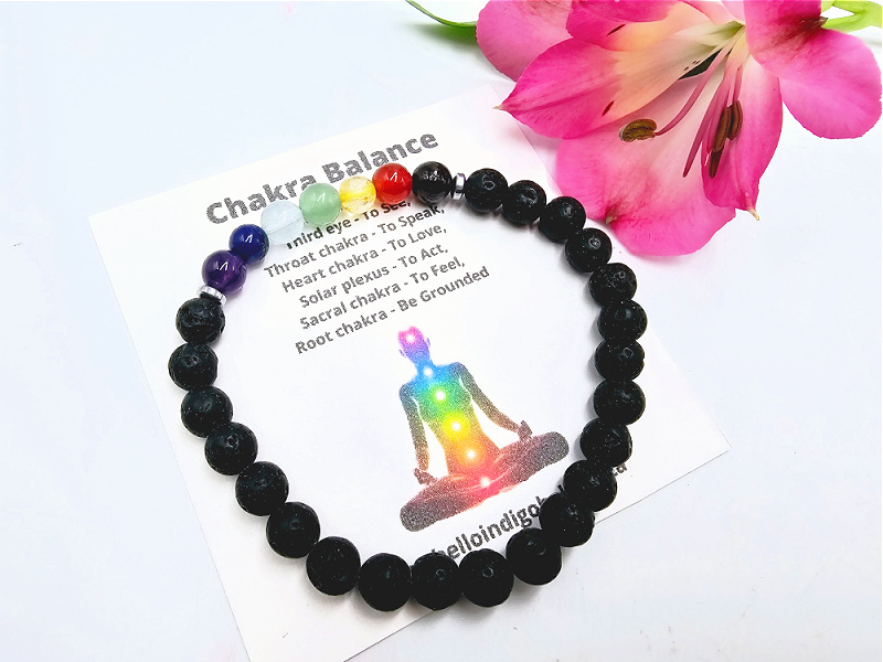 Chakra Lava Bangle (6mm) Chakra Lava Bangle (6mm)