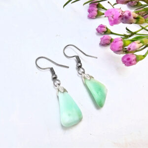 NEW Chrysoprase Drop Earrings (Stainless Steel)