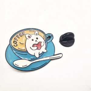 Coffee Cup Love Mouse Pin Badge