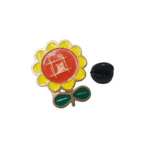 Cute Orange Flower Pin Badge
