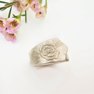 Double Rose Vintage Spoon Ring M