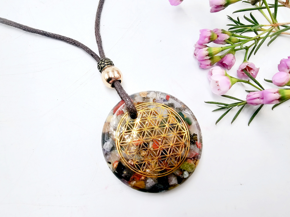 Flower Of Life Orgonite Necklace Flower Of Life Orgonite Necklace