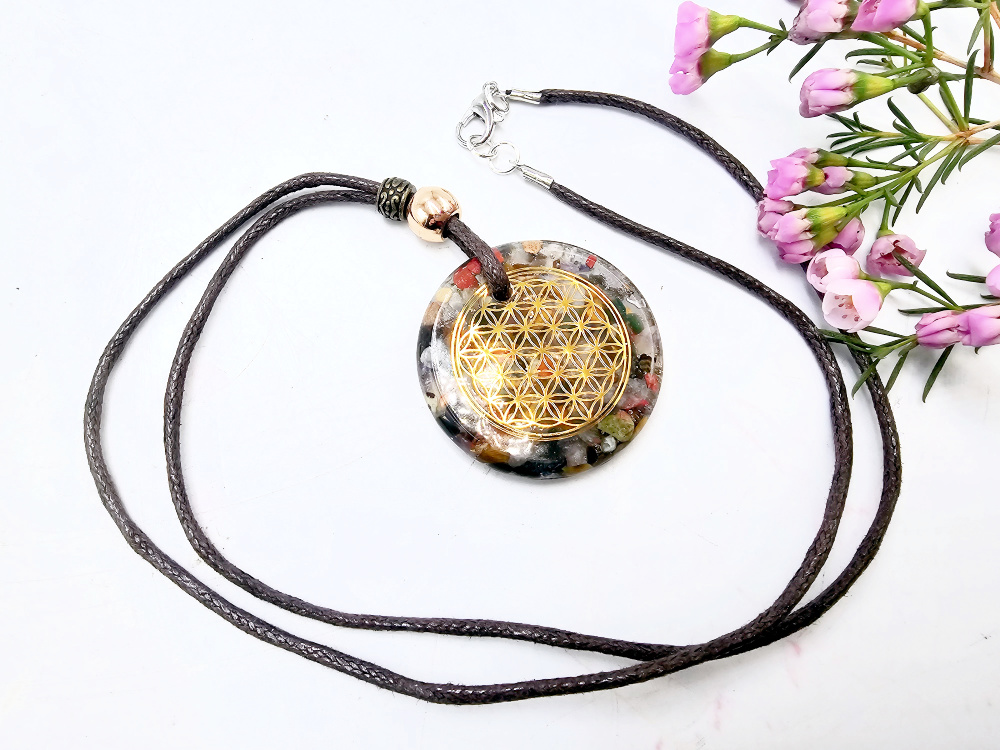 Flower Of Life Orgonite Necklace Flower Of Life Orgonite Necklace - Image 2