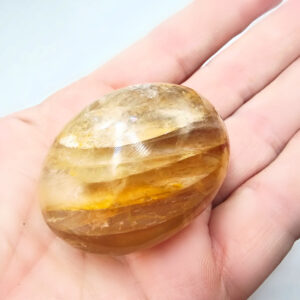 Hematoid Quartz Palm Stone (Golden Healer) A (68g)