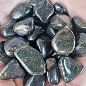 Black Lemurian Jade Tumble Stones