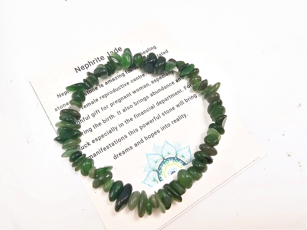 Nepherite Jade Chip Bangle Nepherite Jade Chip Bangle