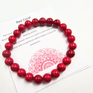 Red Coral Bangle (8mm)