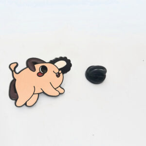 Running Chainsaw Pin badge