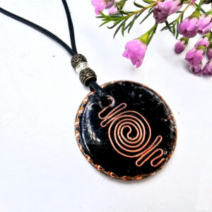 Shungite Copper Coil Orgonite Necklace