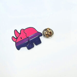 Striped Dinosaur Pin Badge