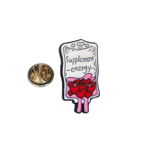 Supplement Energy Pin Badge