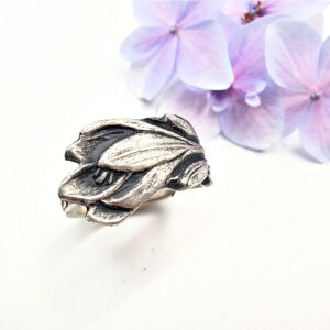 Crocus  Flower Vintage Spoon Ring