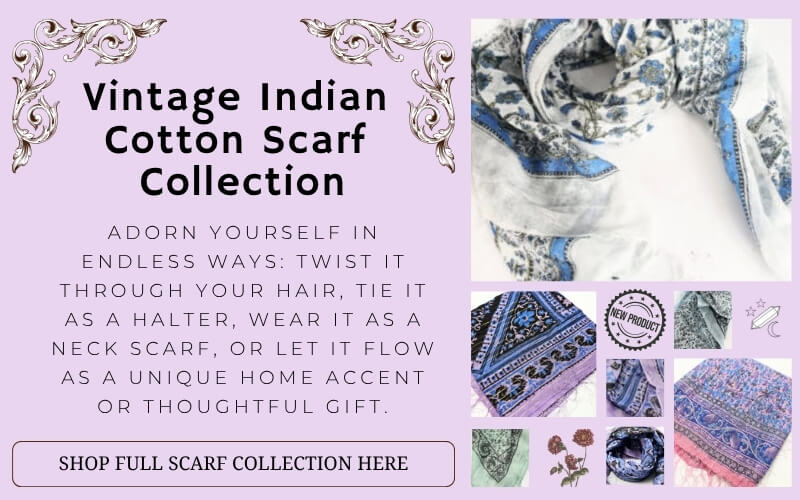 Hello Indigo Halo Online Store Vintage Scarf Mobile