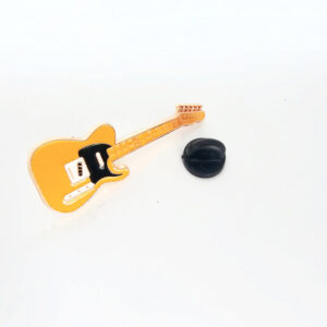 Hello Indigo Halo Online Store Yellow Guitar Pin Badge