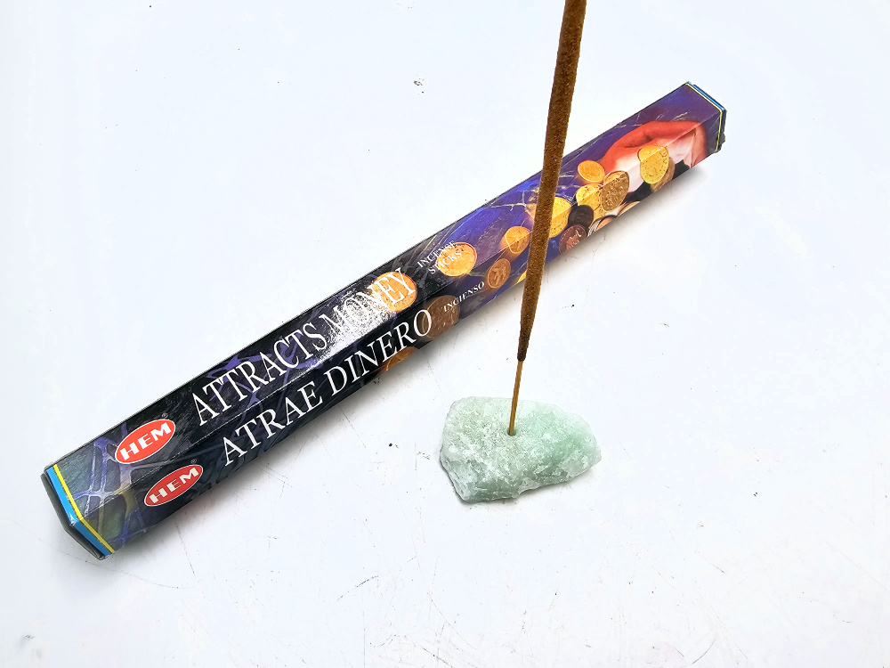 Green Aventurine & Attract Money Incense Combo Green Aventurine & Attract Money Incense Combo