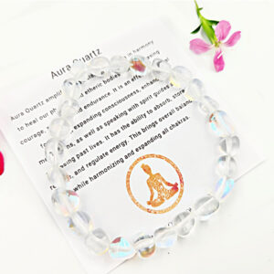 Aura Quartz Gemstone Nugget Bangle