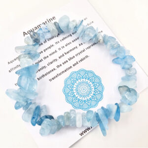 Aquamarine Chips Bangle