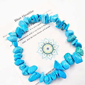 Blue Howlite Chips Bangle
