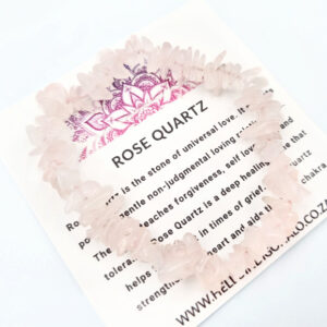 Rose Quartz Chips Bangle