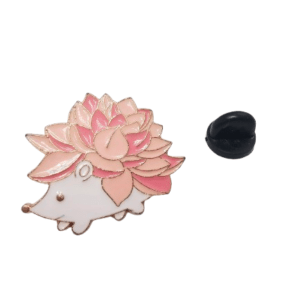 Pink Hedgehog Pin Badge