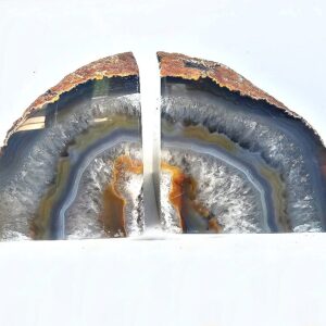 Agate Geode Book Ends
