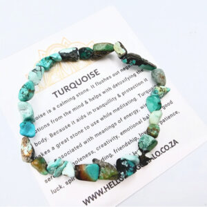 African Turquoise Gemstone Nugget Bangle