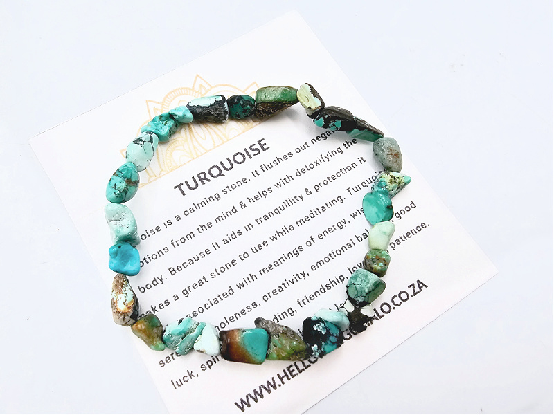 African Turquoise Gemstone Nugget Bangle African Turquoise Gemstone Nugget Bangle