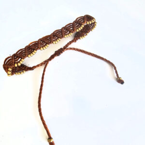 Macrame Ankle Chain Brass