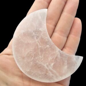 Selenite Charging Plate Crescent Moon Flat