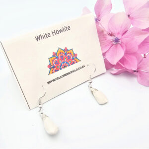 White Howlite Drop Earrings
