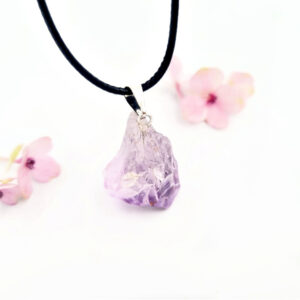 Amethyst Rough Bail Crystal Necklace