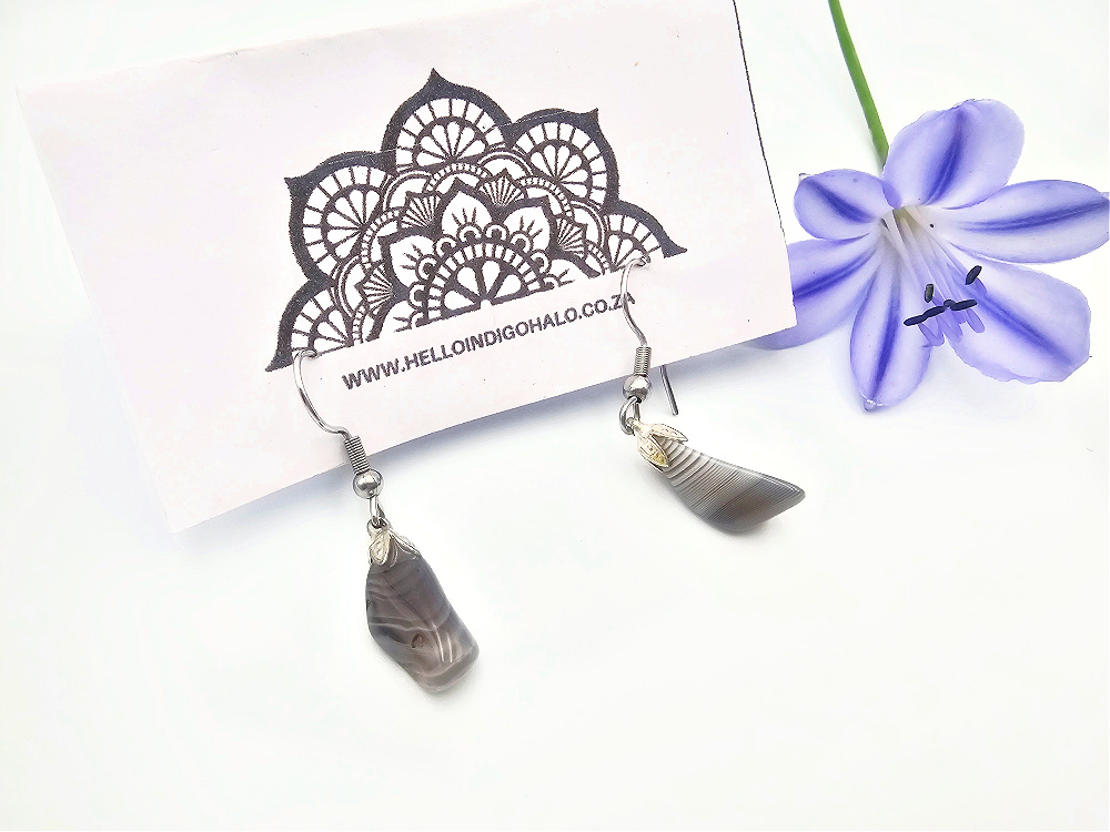 Agate Drop Earrings (Stainless Steel) Agate Drop Earrings