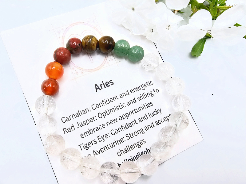 Aries Zodiac Gemstone Bangle (Mar 21 - 19 April) Aries Zodiac Gemstone Bangle (Mar 21 - 19 April)