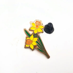 NEW Double Yellow Flower Pin Badge