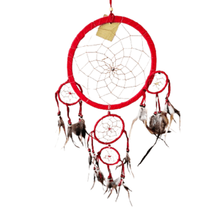 Dream Catcher Large Three Tier Red (21cm)