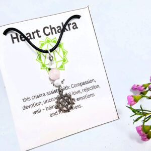 Heart Chakra Necklace - Rose Quartz