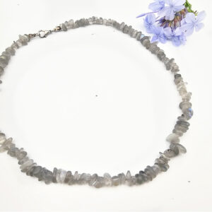 Labradorite Stone Chips Chocker Necklace