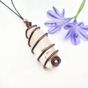 Lemurian Quartz Aluminum Wrap Necklace