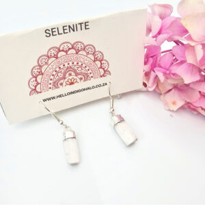 Selenite Mini Tube Earrings