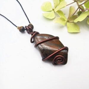 Tiger Iron Aluminum Wrap Necklace